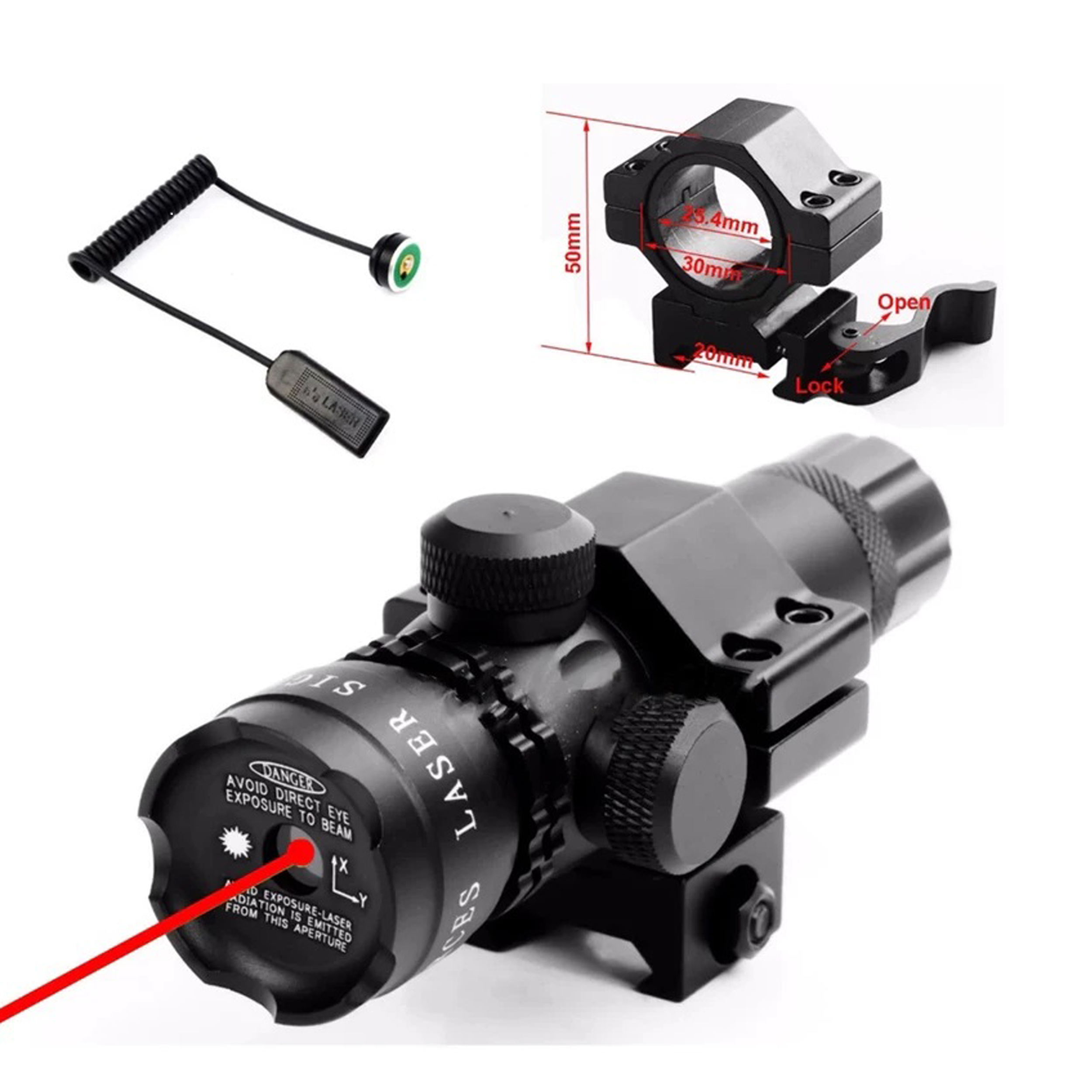 لیزر دوربین تفنگ اسمال سان مدل ZY-803G مجموعه 7 عددی